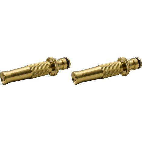 2 - Lance Arrosage - Laiton - Réglable - Liaison Rapide 19 Mm - Pour Jardin Et Extérieur - Doré - 19 Cm