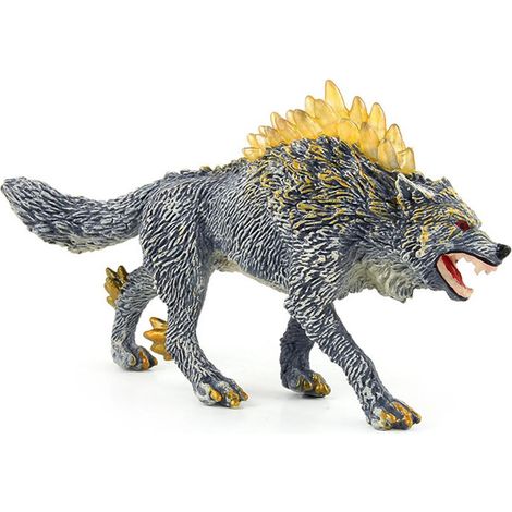Figurine Loup en PVC Modèle Animal Sauvage Jouet Éducatif pour Enfants Décoration Intérieure (1/5)