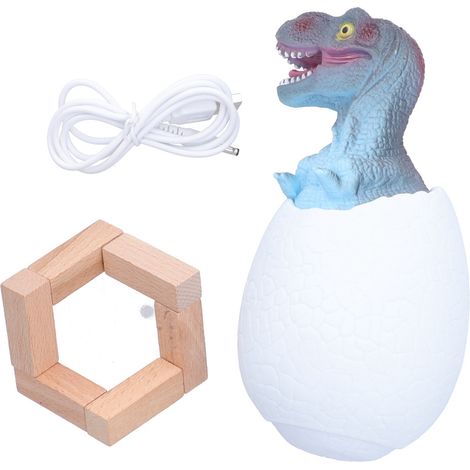 Lampe de chevet dinosaure œuf, veilleuse sensorielle tactile, 3 couleurs, recharge USB, jouet lumineux (1/5)