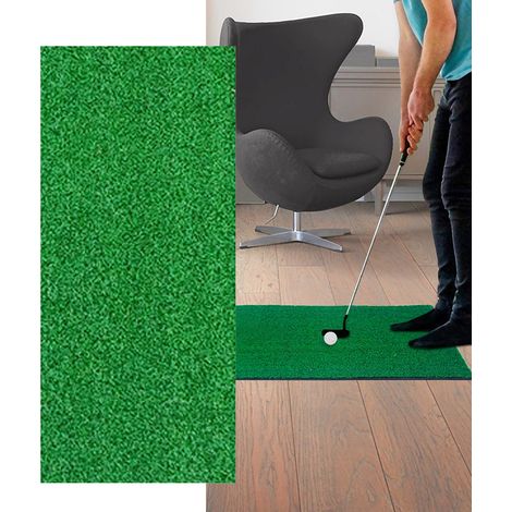 20x45cm Tapis d'Entraînement Gazon Synthétique, Portable Solide Tapis de Frappe, Coussin d'Entraînement pour Domicile Bureau (1/5)