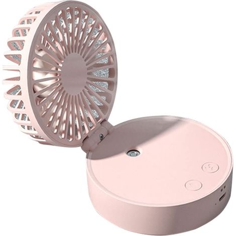 Mini ventilateur de bureau avec batterie (rose) (1/5)