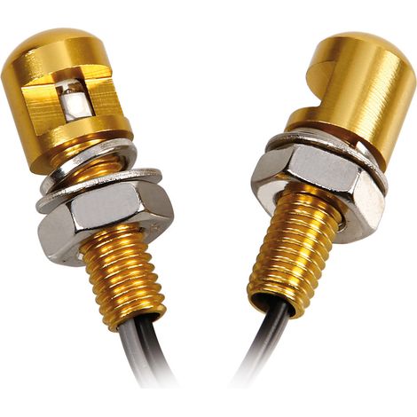 Set 2 viti con Led a luce blu - Oro (1/2)
