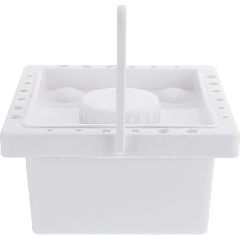 Nettoyeur de Pinceaux à Peinture Portatif en Plastique Blanc Bac de Mélange de Couleurs pour Artistes et Fournitures d'art (1/5)