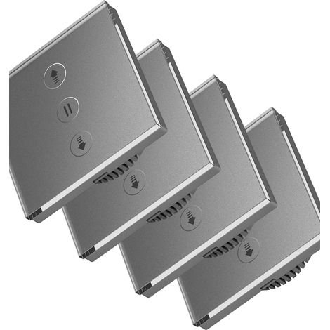 4 Pack Interrupteur Volet Roulant Connecté en Pourcentage, Interrupteur Tactile de Stores Commande Vocale, Programmation, Compatible avec Alexa/Google Home, Inatallation Facile (1/5)