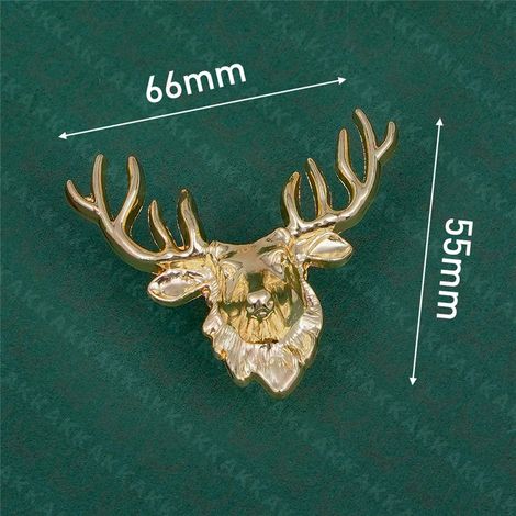 (Ensemble de 4 pièces) Poignées de meubles en forme de plantes et d'animaux, boutons de tiroir en laiton et accessoires de quincaillerie.