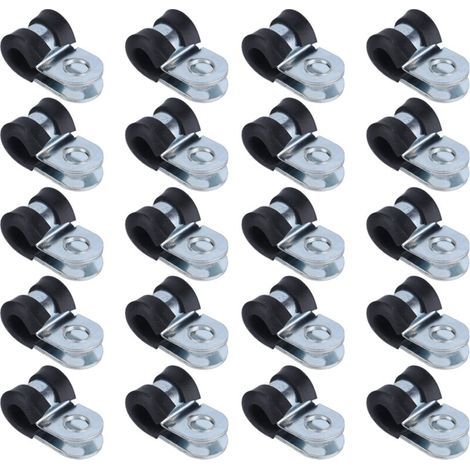304 Colliers de serrage en acier inoxydable robustes, résistants à la corrosion et réutilisables Colliers de serrage en forme de R pour tuyaux 6mm (1/4)