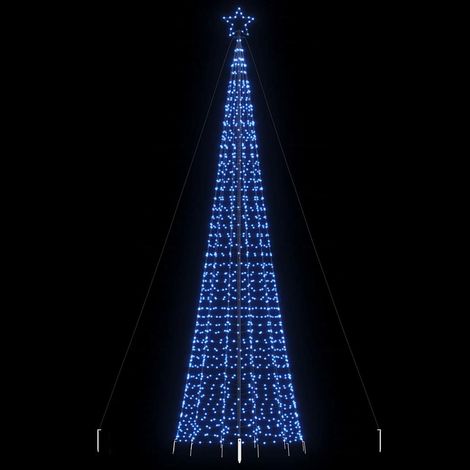 LED Weihnachtsbaum mit Erdspießen 1534 LEDs Blau 500 cm vidaXL (1/5)