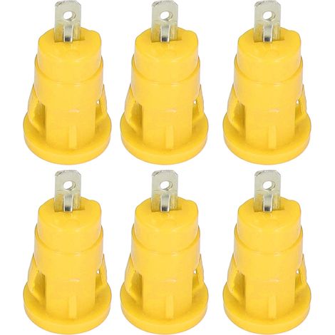 Connecteur Banane 4mm Sécurisé - Lot de 100 Pièces en Cuivre Nickelé avec Bornes et Bloc Terminal Jaune (1/5)