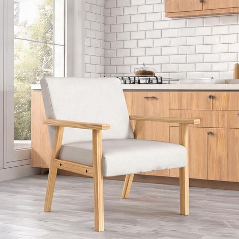 Fauteuil de salon cremeweiß 64 x 70 x 72 cm (1/5)