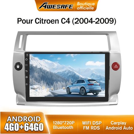AWESAFE Autoradio Android 13 pour Citroen C4 (2004-2009) avec 4Go+64Go 9''écran Tactile Carplay GPS WiFi Bluetooth Android Auto (1/5)