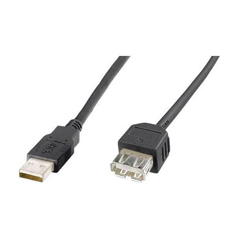 Digitus Câble USB USB 2.0 USB-A mâle, USB-A femelle 3.00 m noir AK-300200-030-S (1/2)