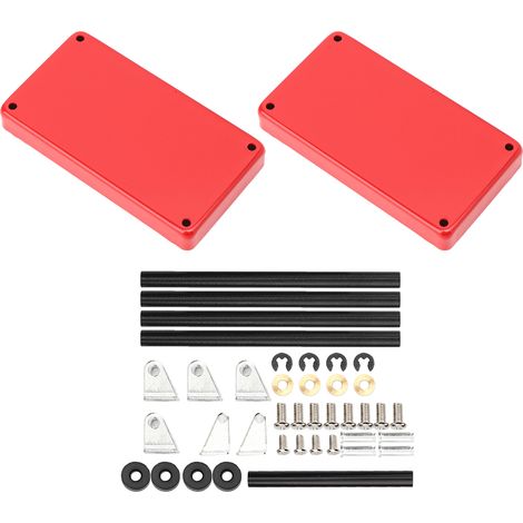 Chariot de rangement d'outils 2 niveaux mobile pour atelier garage, compatible modèles RC 1/8 1/10 1/12 1/16 grande taille rouge (1/5)