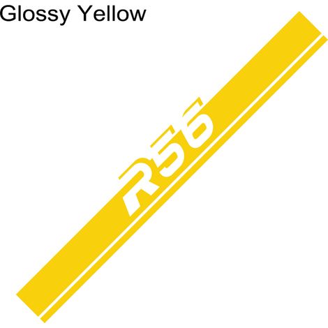 (Pour R50 - Jaune brillant) Bandes décoratives autocollantes pour capot de voiture, compatibles avec les accessoires de garniture de capot moteur Mini Cooper (1/5)