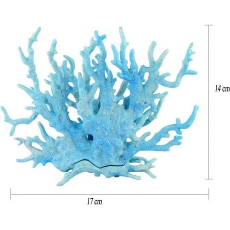 Corail Artificiel - Décoration Aquarium - Rose - PU + résine PVC - 17x14cm (1/4)