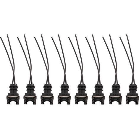 Eosnow 8 Stück Einspritzdüsen-Stecker, Verkabelungsstecker, Clips, geschnittener Spleißstil, EV1 8 für Bosch