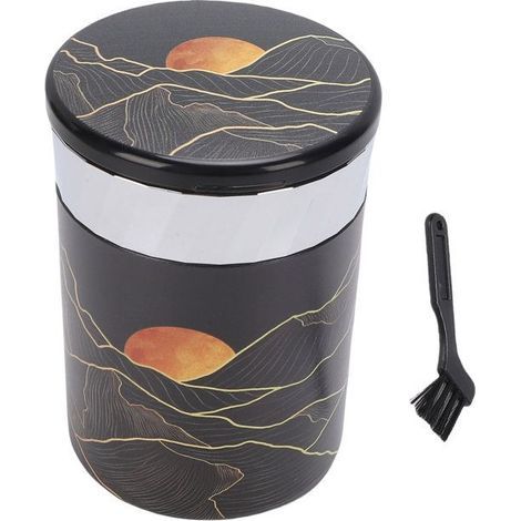 BelleRise – Mini-Büro-Mülleimer – Abnehmbarer Deckel – Elegantes Edelstahl – Kompaktes Schwarz für Büro und Zuhause (1/5)