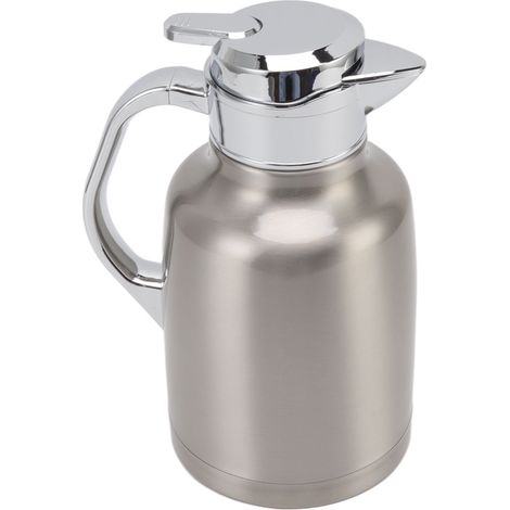 Théière isotherme en acier inoxydable 304, cafetière isolée, pot de bienvenue pour hôtels et restaurants, couleur argent