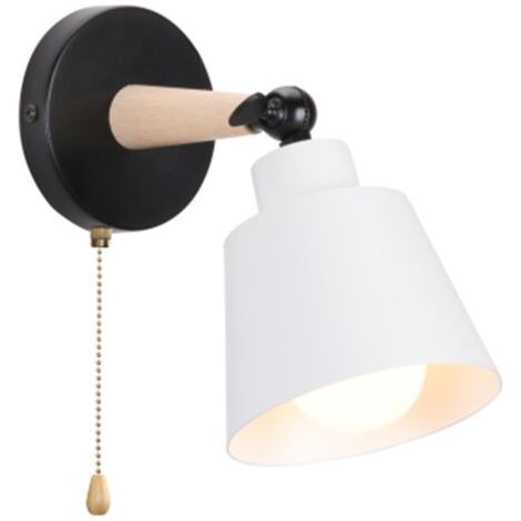 royaluxe- Applique Murale Moderne Blanc Applique Murale Rétro Minimaliste Lampe Murale D'Intérieur Nordique E27 (1/5)