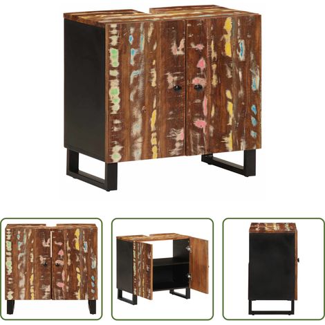 Altholz - Waschbeckenunterschrank Altholz Massiv und Holzwerkstoff (1/5)