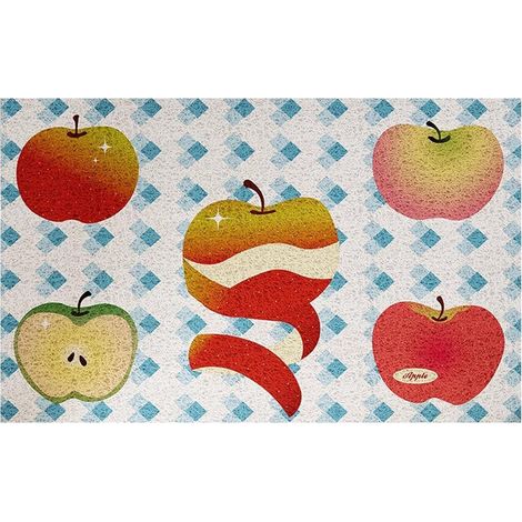 Tapis d'entrée à motif pommes, paillasson d'intérieur, antidérapant, inodore, paillasson décoratif moderne 60 x 90 cm (1/5)