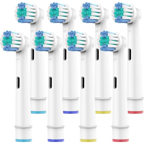 8er-Pack professionelle Ersatzköpfe für elektrische Zahnbürsten, mittlere Größe, weiche DuPont-Borsten, Präzisionsreinigung (1/4)