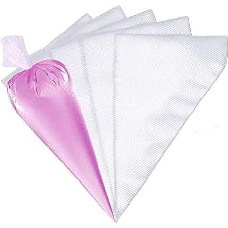 100 poches à douille jetables en plastique, pour la décoration de gâteaux, de fondant et de sucre. (1/5)