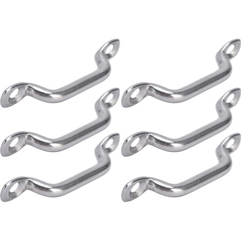 Lot de 10 oeillets de pont en acier inoxydable 316 pour fixation et amarrage bateau kayak canoë 6mm 72mm trou 5mm (1/5)