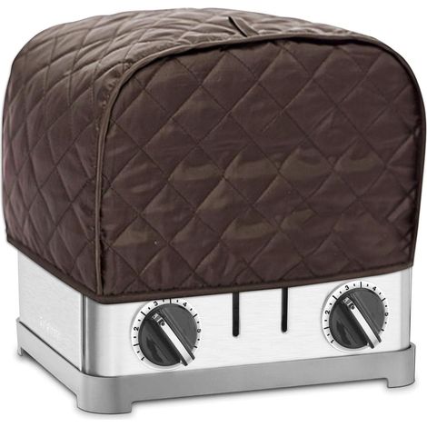 brun café,Housse anti - poussière pour -, grille - pain à 2 tranches, housse pour petits appareils de cuisine, de grille - pain pour la plupart des grille - standard (1/5)