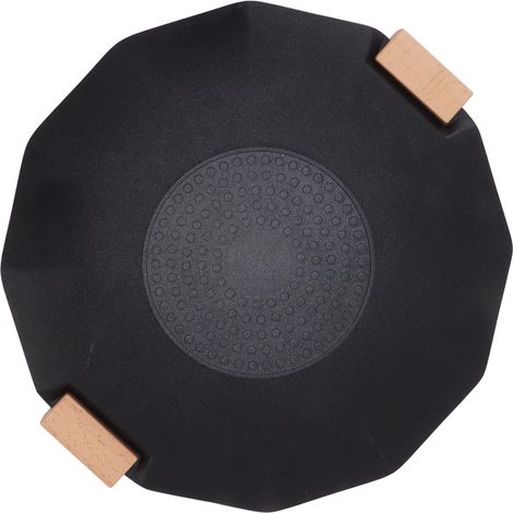 Poêle à griller Chaleur uniforme Bonne isolation thermique Protection contre les brûlures Plaque de cuisson antiadhésive pour les fêtes et le camping 35 cm/13,8 pouces (1/5)