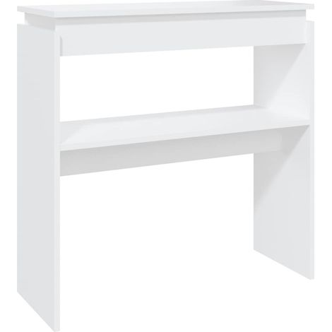 Maison Exclusive - Tavolino Consolle Bianco 80x30x80 cm in Legno Multistrato