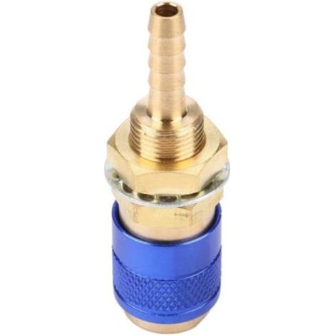 Raccords rapides M6 pour gaz et eau, adaptateur refroidissement MIG TIG torche, connexion soudure étanche, jeu de 2 pièces, raccord fileté robuste, compatible chalumeau professionnel, marque Fonepro. (1/4)