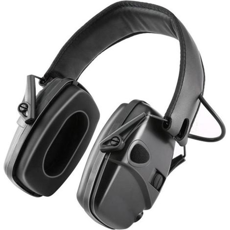 Casque antibruit réglable pour le tir, pliable, avec microphone directionnel intégré et microphone intégré. (1/5)