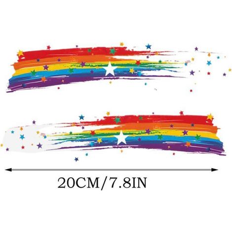 Autocollants Arc-en-Ciel pour Voiture – Autocollants Multicolores Polyvalents pour Décoration de Voitures, Motocyclettes, Portes A (1/4)