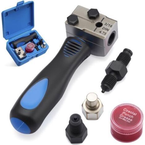 Kit Universel à Double Evasement pour Conduites de Frein DIN 4,75 mm (3/16") - Kit de Réparation pour Tuyaux de Frein en Cuivre, Nickel et Acier - Compatible avec Les Voitures, Camions (1/5)