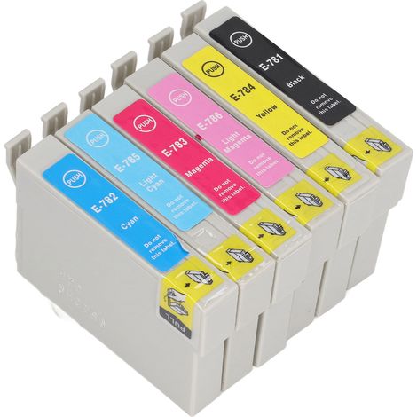 Tintenpatrone 6 Farben BK CMY LC LM Druckerzubehör für R260 R280 R380 RX580 (1/5)