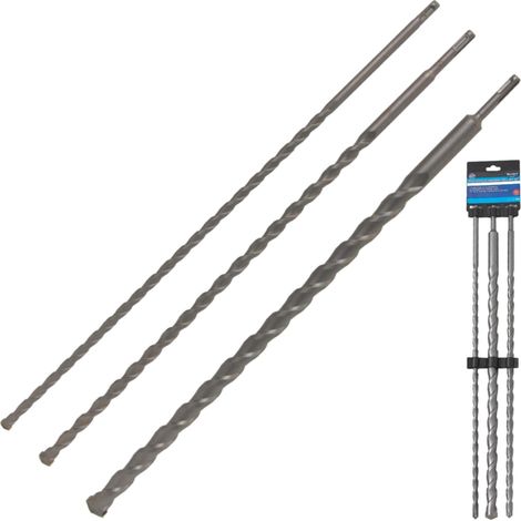 BlueSpot 3pc 600nmm SDS Plus Drill Masonry Brick Stone Bit Set 12 - 24mm (1/3)