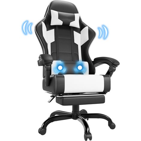Devoko – Chaise gaming ergonomique avec coussin lombaire – Dossier réglable 90-150° – Supporte 140kg – Cuir PU luxe – Idéale pour gamers (1/5)