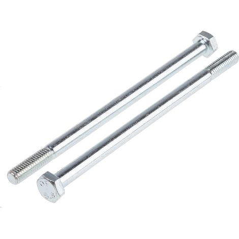 Vis à tête hexagonale, Acier Galvanisé brillant, M6 x 110mm ( Prix pour Sachet de 50 ) (1/2)