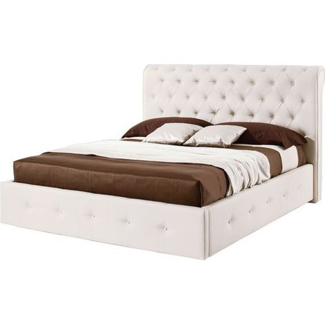 Letto matrimoniale con contenitore Peninsula colore bianco (1/3)