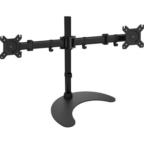 Supporto da Scrivania Techly per Due Monitor LCD 13-27 Pollici con Base, Modello ICA-LCD-3410 (1/4)