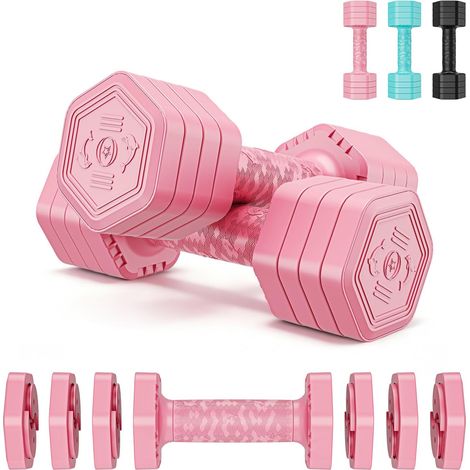Lot de 2 Haltères Musculation Réglable Hexagonal 2,5kg 5kg 7,5kg (1/5)