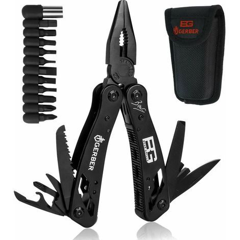 Pince multi-outils de poche 12 en 1, outil multifonction avec pince, couteau suisse militaire en acier inoxydable, ouvre-bouteille, tournevis, pince multi-usages pour la survie, le camping, la réparat