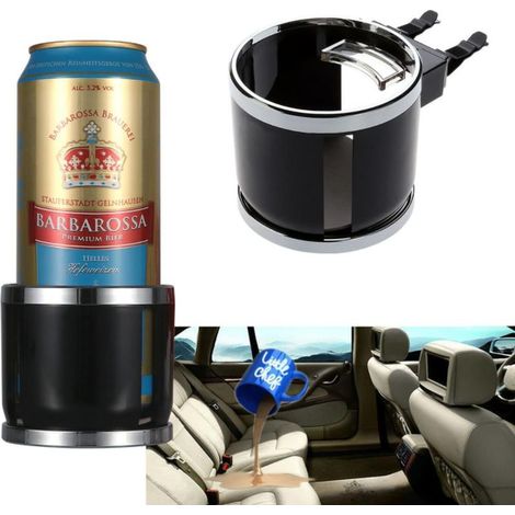 Support De Tasse Pour Voiture - Pour Ventilation Horizontale - Compatible Gobelet Café Canette Boisson - Noir (1/5)