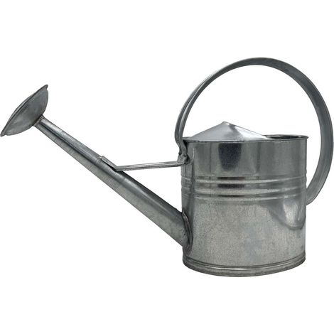 Zinkgießkanne 10 l silber Stahlblech verzinkt Garten Vintage Gießkanne Zinkblech (1/5)