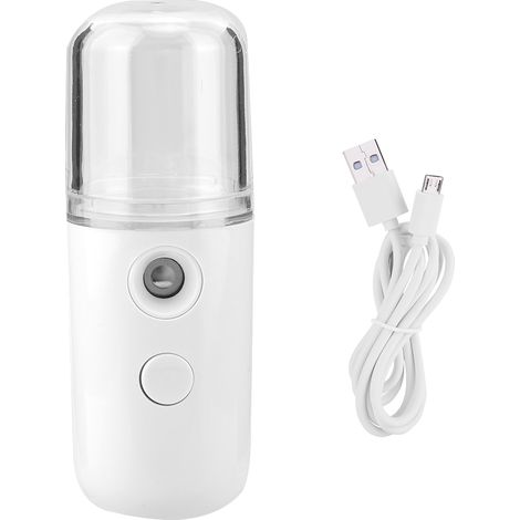 Brumisateur Facial Nano - Humidificateur Portable USB 30ml Pour Peau Et Cheveux - Blanc (1/5)