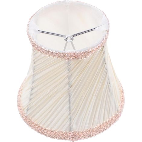 Abat-jour tissu cristal garniture or E14 cadeau pendentif plafonnier applique (1/4)