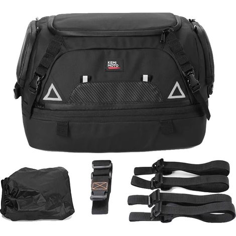 Bolsa trasera para motocicleta, diseño impermeable, fácil instalación, 42 litros. (1/2)
