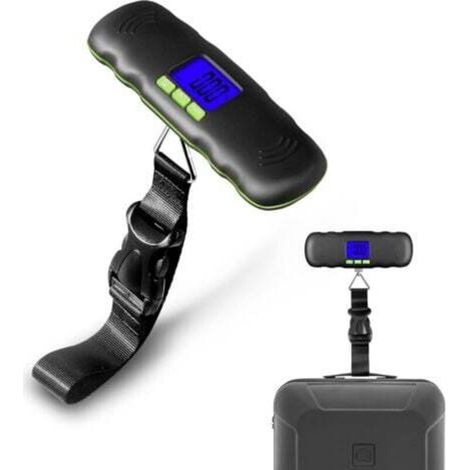[NIEMALS VERWENDET] Digitale Gepäckwaage (bis 40 kg), Kofferleiter, Hängegepäckwaage mit Haken, inklusive Batterie
