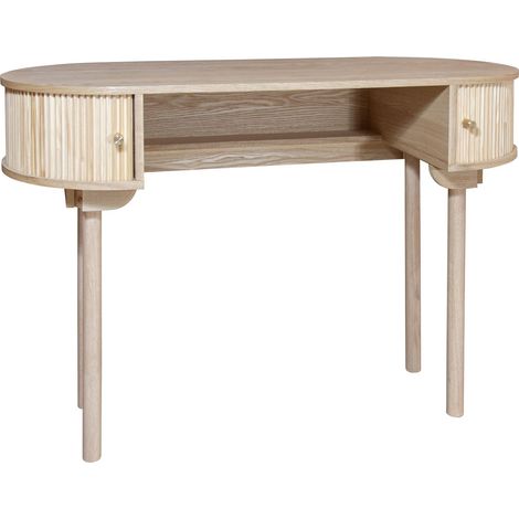 Bureau en bois clair avec portes coulissantes, HECTOR (1/5)