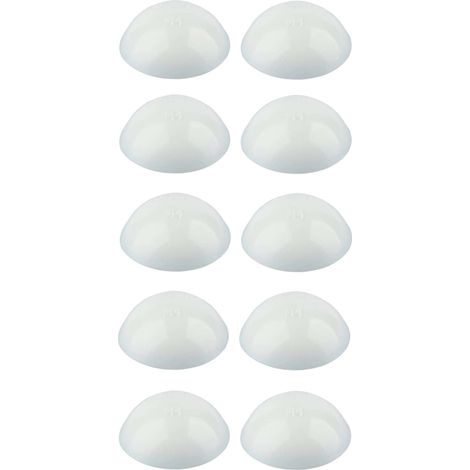 Cyclingcolors – Lot de 10 cache vis lèvre d'étanchéité Ø18mm – Tête cylindrique bombée – Plastique polyéthylène pour vis à tôle – Finition soignée (1/2)